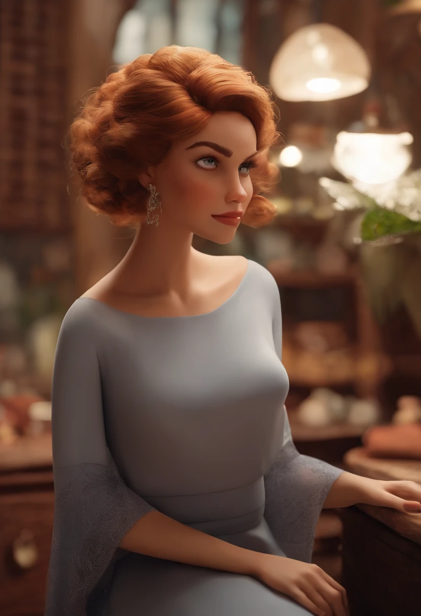 (((skinny woman))), (((smoking a cigarette))), milf, best quality, (nsfw:1.3), highres, short hair, sidelocks, (big smile:1.1), ((((small breasts)))), (((sagging breasts))), necklace, ear rings, (((redhead))), greek temple, lush garden, realistic rendering, pnotorealistic style