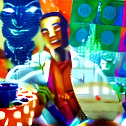 Smiling man sitting at a table with coffee cups, tiradas no final dos anos 2000, foto de perfil, tiradas em meados dos anos 2000, caio santos, Atef, Riyahd Cassiem, Mohamed Chahin, joe alves, andy worhol, Emad Mostaque, david rios ferreira