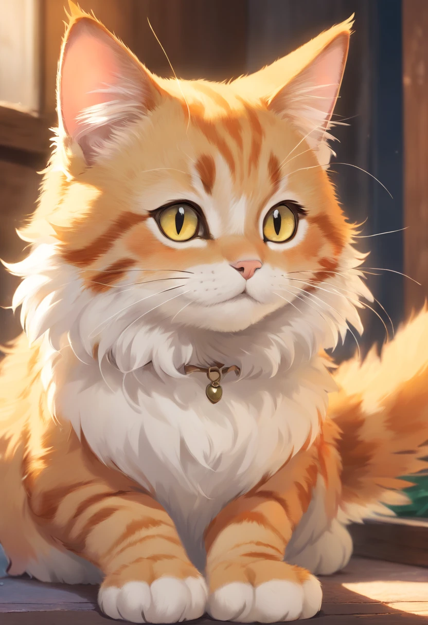 A highly detailed, high resolucion (4k, 8K) A masterpiece prompt with a cute cat as the main character. Cats should be cream-colored and adorable., Detailed features, Including the eyes, Nose, and lips. Prompts should focus on capturing the cat's cuteness and charm, Fluffy fur, Small paws, He twitched his nose. The overall image should have vibrant colors and soft lighting effects to add a cute and energetic vibe.

The prompt must exclude all backgrounds, That is why the cat stands out as the sole focus of the image. Colors should be vibrant and eye-catching.., Create a lively and cheerful atmosphere. The portrait style should be used to emphasize the cat's personality and charm. Images must be realistic and realistic.., Vivid cat depictions.

Add subtle details, Such as a cat's whiskers., Ears like a rabbit, And with expressive eyes that emphasize its cuteness,,. The drawing should have a sense of depth and texture.., All fur strands and beards are rendered very delicately and delicately..

Don't forget to prioritize high image quality and resolution., Create a masterpiece that showcases the adorable charm of a cute cat.