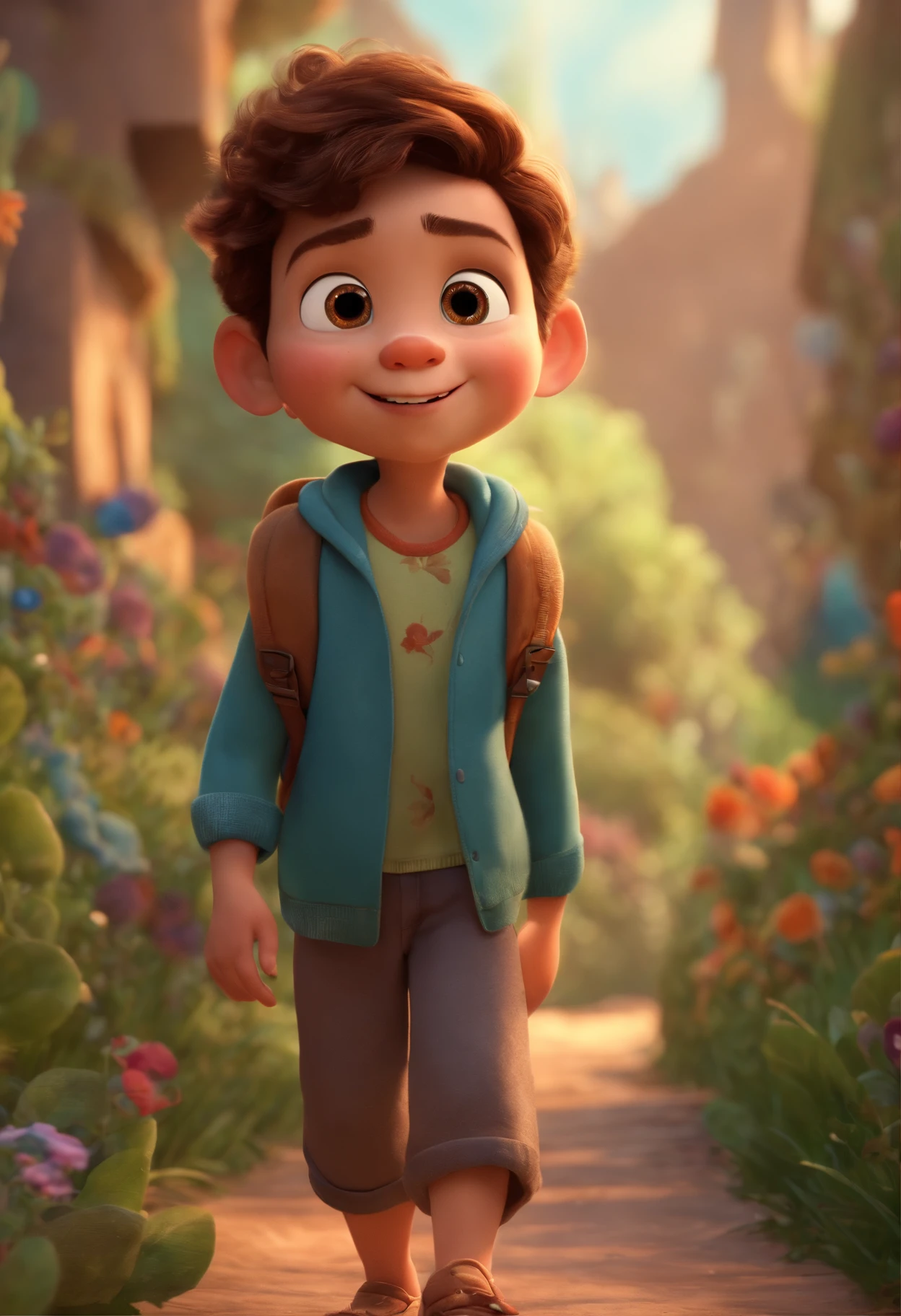 Image of a for a story in a YouTube video in Pixar format, It's the littlester, He's the class leader, He's outgoing, Playful and stands up for many things