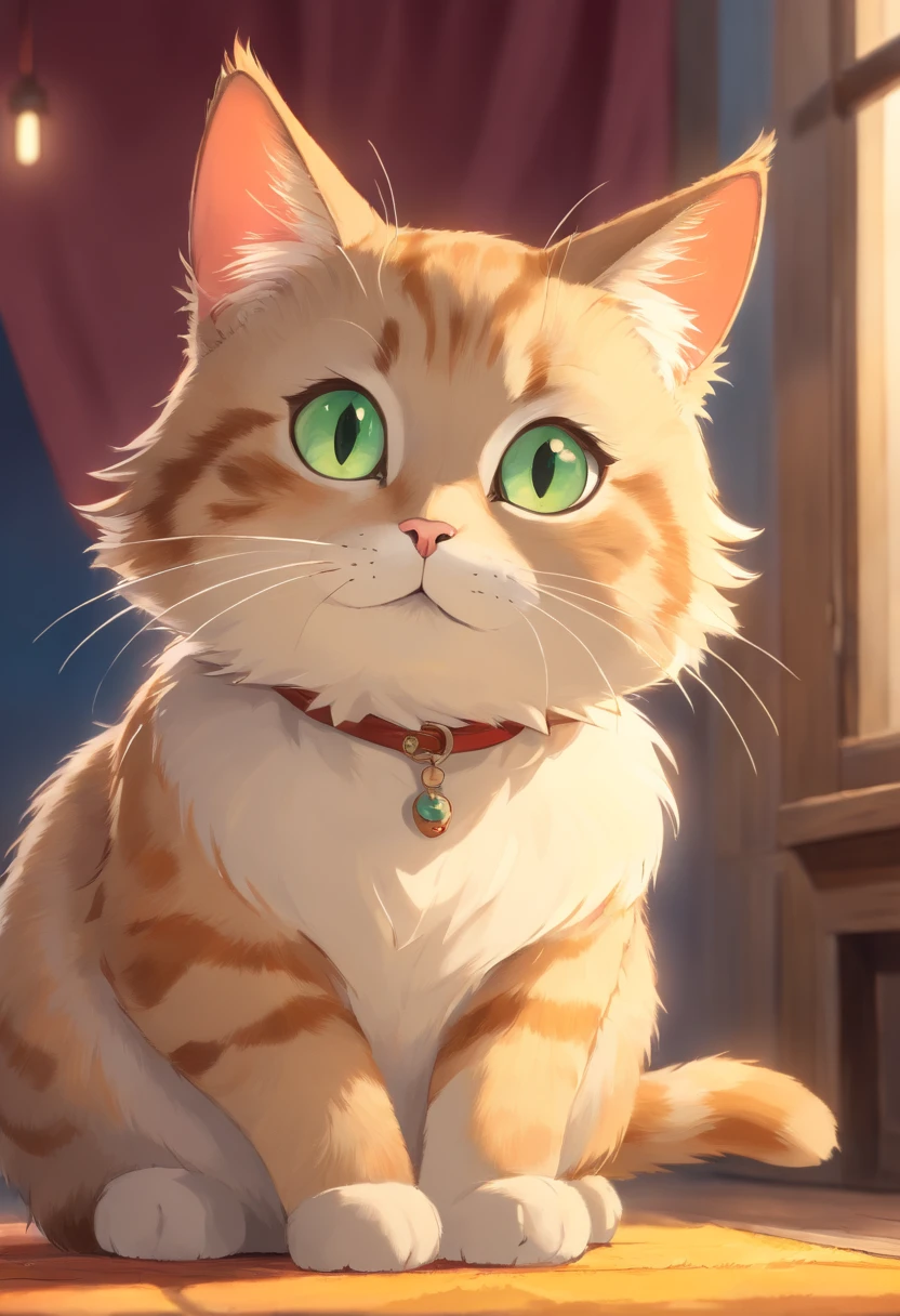 A highly detailed, high resolucion (4k, 8K) A masterpiece prompt with a cute cat as the main character. Cats should be cream-colored and adorable., Detailed features, Including the eyes, Nose, and lips. Prompts should focus on capturing the cat's cuteness and charm, fluffy fur, Small paws, He twitched his nose. The overall image should have vibrant colors and soft lighting effects to add a cute and energetic vibe.

The prompt must exclude all backgrounds, That is why the cat stands out as the sole focus of the image. Colors should be vibrant and eye-catching...., Create a lively and cheerful atmosphere. The portrait style should be used to emphasize the cat's personality and charm. Images must be realistic and realistic...., Vivid cat depictions.

Add subtle details, Such as a cat's whiskers., Ears like a rabbit, And with expressive eyes that emphasize its cuteness,,,,. The drawing should have a sense of depth and texture...., All fur strands and beards are rendered very delicately and delicately..

Don't forget to prioritize high image quality and resolution., Create a masterpiece that showcases the adorable charm of a cute cat.