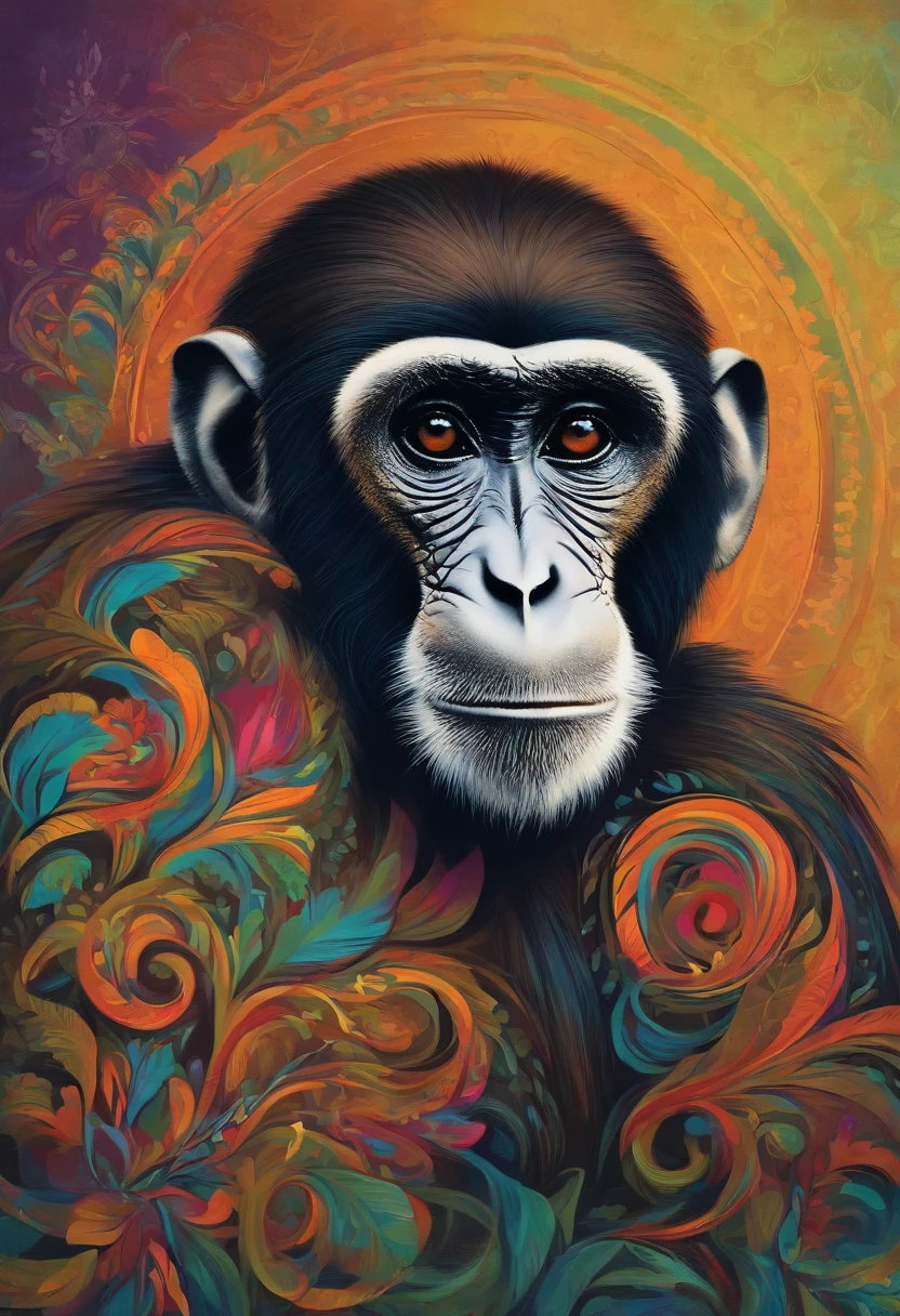 Stick figure monkey