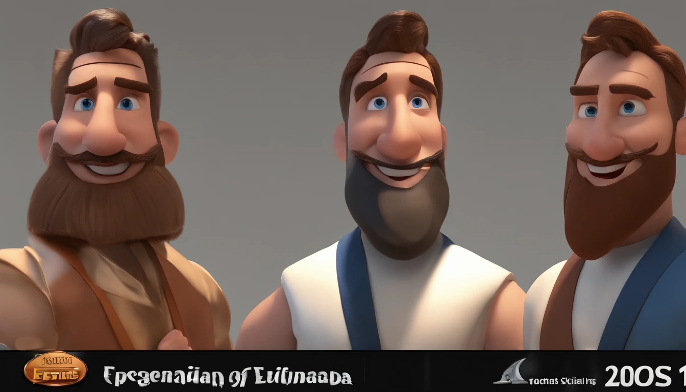 Personagem de desenho animado de um velho com barba e cabelos longos, um personagem animado, Caractere estilizado, animation style rendering, 3D estilizado, Arnold Maya render, 3 d render stylized, toon render keyshot, Personagem 3D, Personagem 3D, 3d rendering stylized, 3 d character render, personagem de desenho animado, Personagem de close up, Pose de personagem, (Estilo Pixar) (master part:1.2) (Bokeh) (best quality) (pele detalhada) (textura detalhada) (8k) (argila) (Cinematic lighting) (foco nítido，Caminhando sobre as nuvens