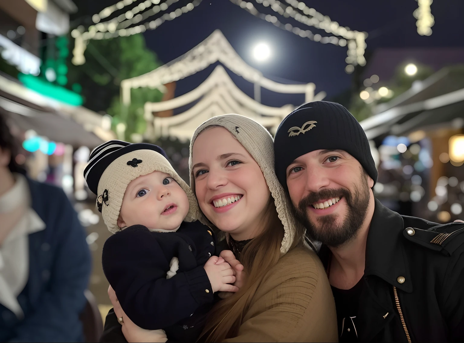 There are two people and a baby posing for a photo, Happy family, marido esposa e filho, Family photo, imagem de perfil, family portrait, bokeh apenas em segundo plano, Noite!, portrait of family of three, Directed by: Emma Andijewska, foto do perfil, foto de perfil, trending ,, foto retrato, Directed by: Dan Frazier, goth family, Divirta-se