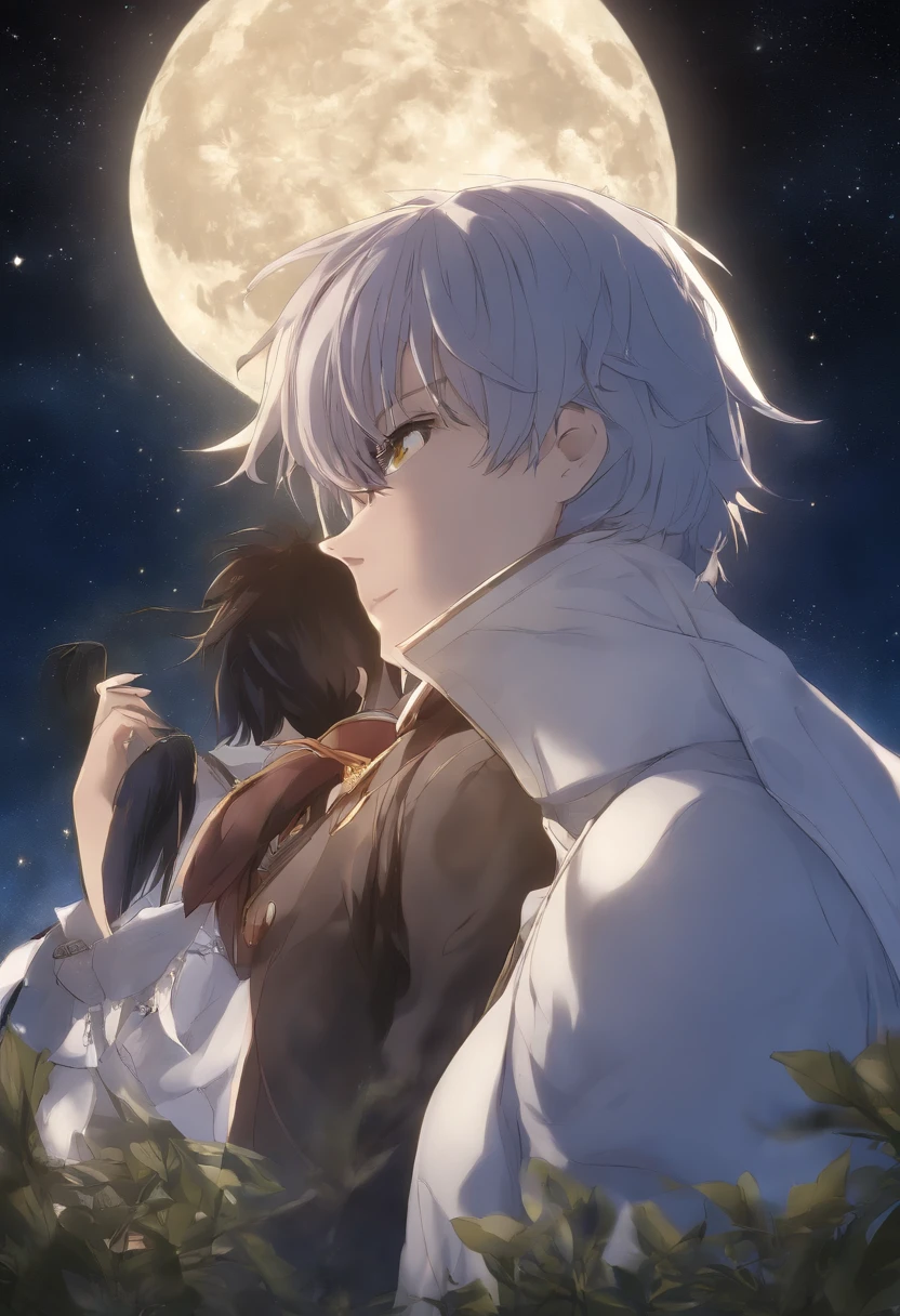 anime characters standing in front of a full moon, seven deadly sins anime, seven deadly sins, anime”, fan art, wallpaper!, today's featured anime still, official art, anime masterpiece, official anime still, gainax anime style, highschool dxd, code geass, official fanart, top 25 fantasy series, key art, dramatic shot, in a anime masterpiece