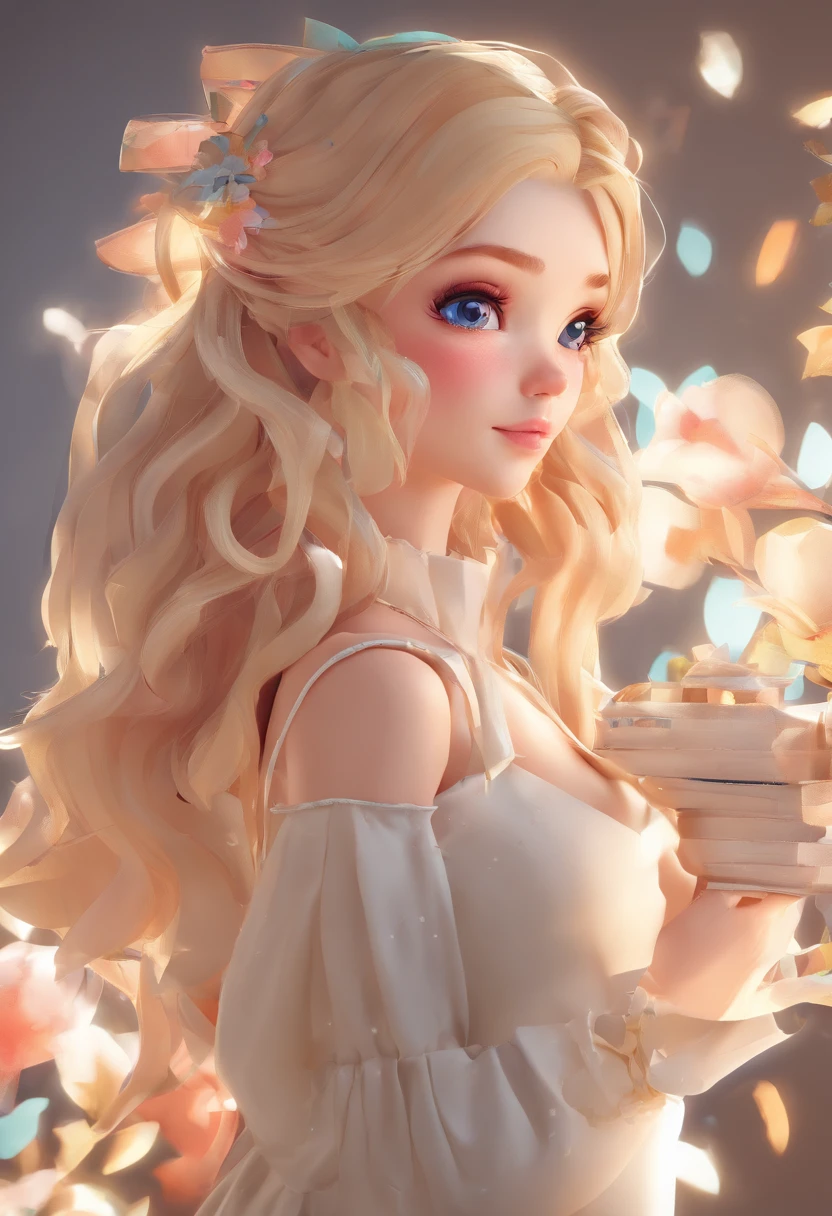 best quality, master part, fotorrealista, extremamente detalhado CG unidade 8k papel de parede, Chibi,1girl, Elsa,sozinho, cheio_corpo, sorrir, Olhando_em_visualizador, ao ar livre,