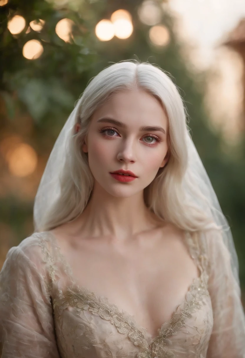 (((a deep reddish wound crosses her left cheek))) fair complexion, woman around 19 years old, natural white hair, distinctive green eyes, slender and graceful, beautiful, candlelight in a medieval setting, ultra sharp focus, realistic shot, naked, showing vagina, ripped clothes, tetradic colors (scar:1.4)