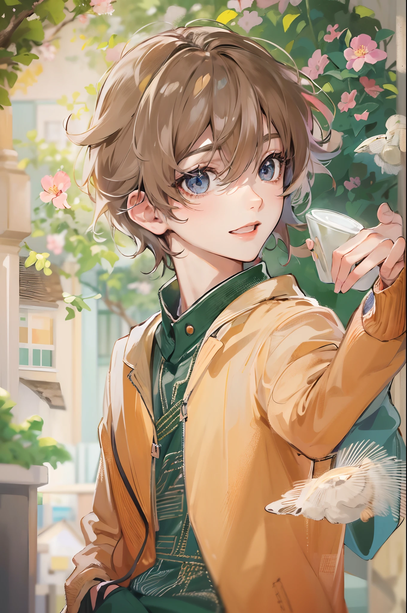 Absurdres masterpiece HDR high quality picture of a character from Hana yori dango anime, 1 boy , character is with detailed face, different colour of hair based on the anime, happy face, different clothes , ((short hair style:1 )) , anime eyes, light skin ,
Wearing random outfit from anime, detailed outfit, nice background, masterpiece scenery
