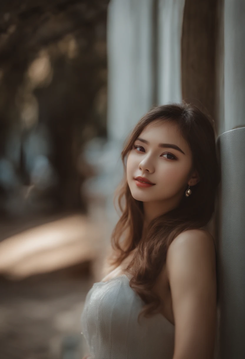 8K, Best Quality, masutepiece, 超A high resolution, (Realism: 1.4), Original photo, (Realistic skin texture: 1.3), (film grains: 1.3), (Selfie angle), 1 girl, Beautiful eyes and face details, masutepiece, Best Quality, close-up, Upper body, looking at viewert