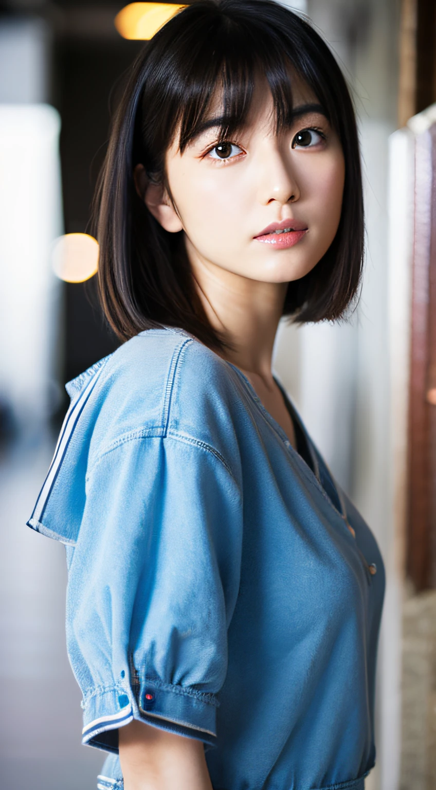 A woman who resembles AV model Yu Kawakami