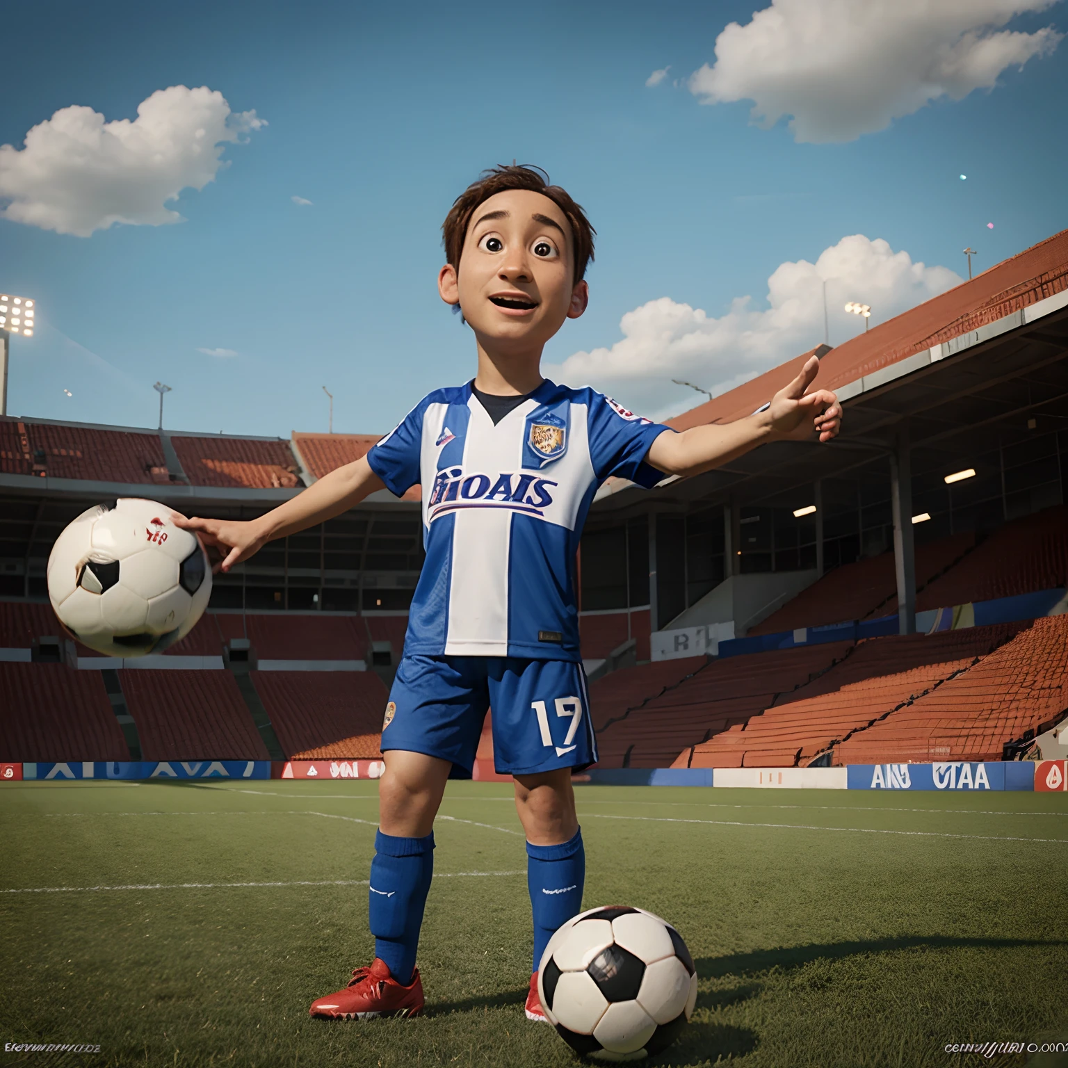 a cartoon about football