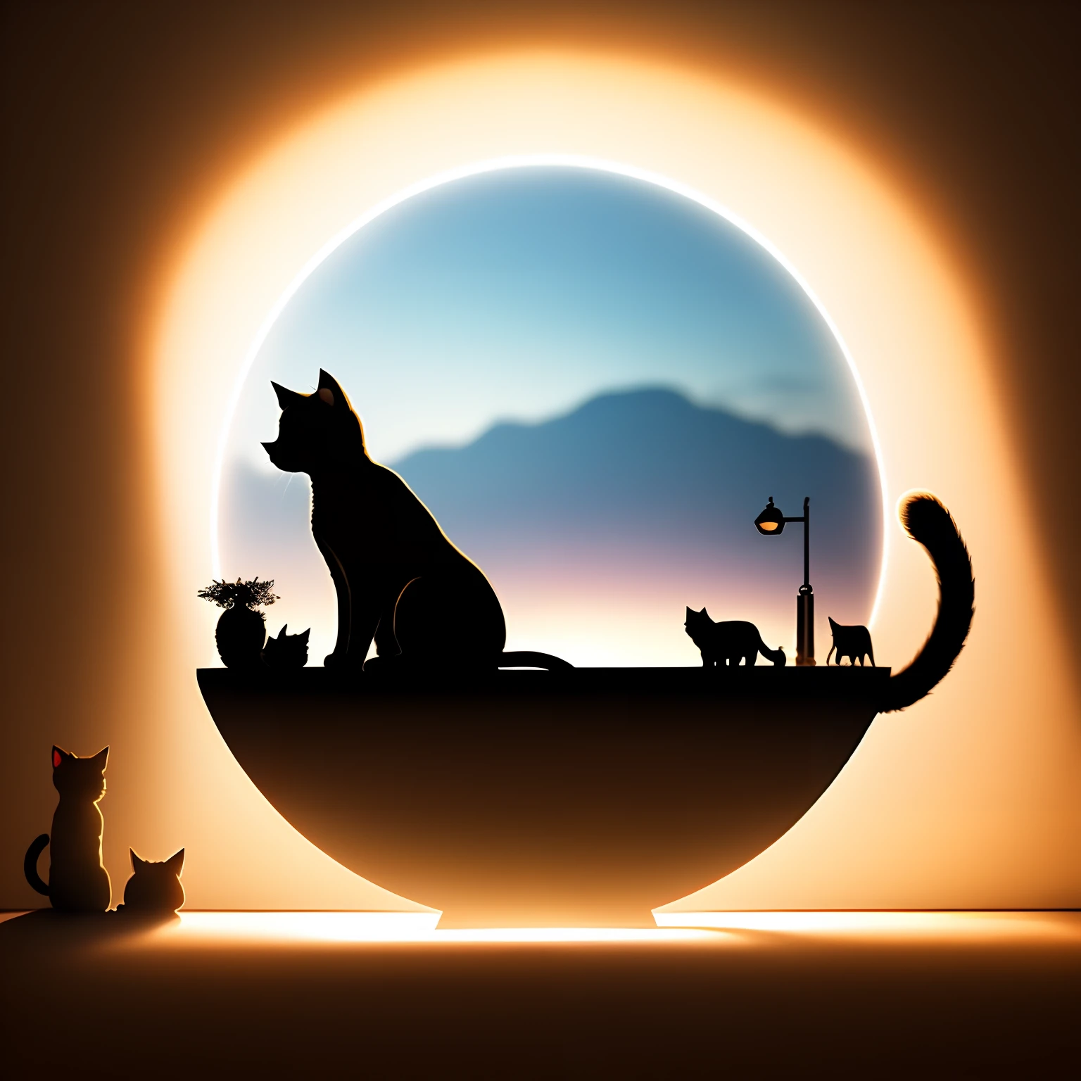 Cat silhouette