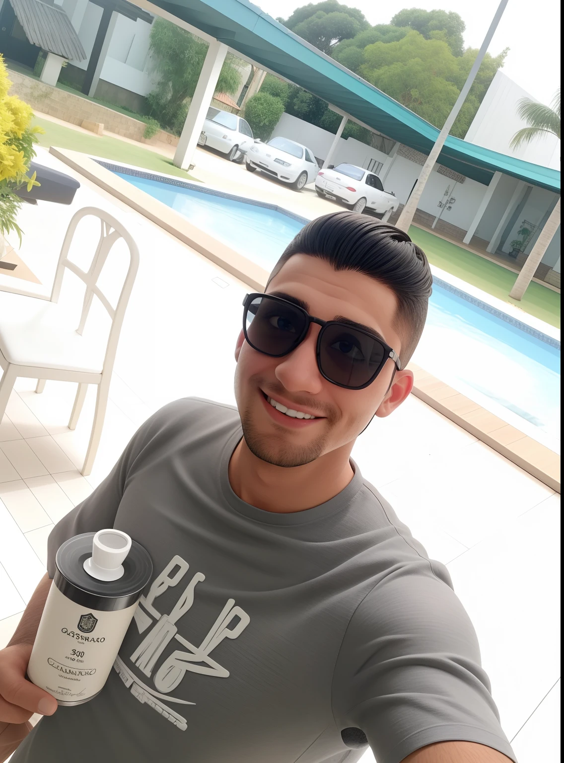 Um homem de 30 anos, com cabelos castanhos curtos,face de diamante, olhar rigoroso, e olhos castanhos, vestindo camisa branca branca com gravata