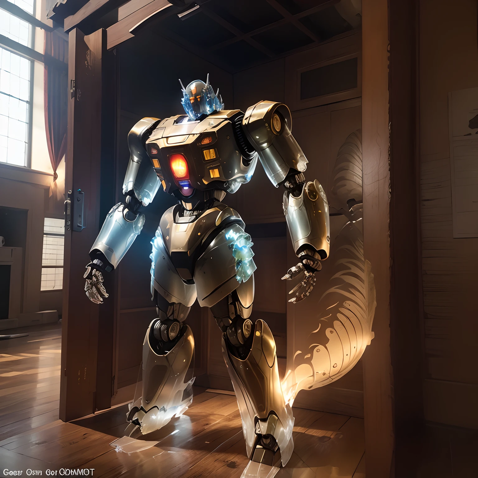 High-Tech Gundam，Gears of War,(((((Translucent robot)))))