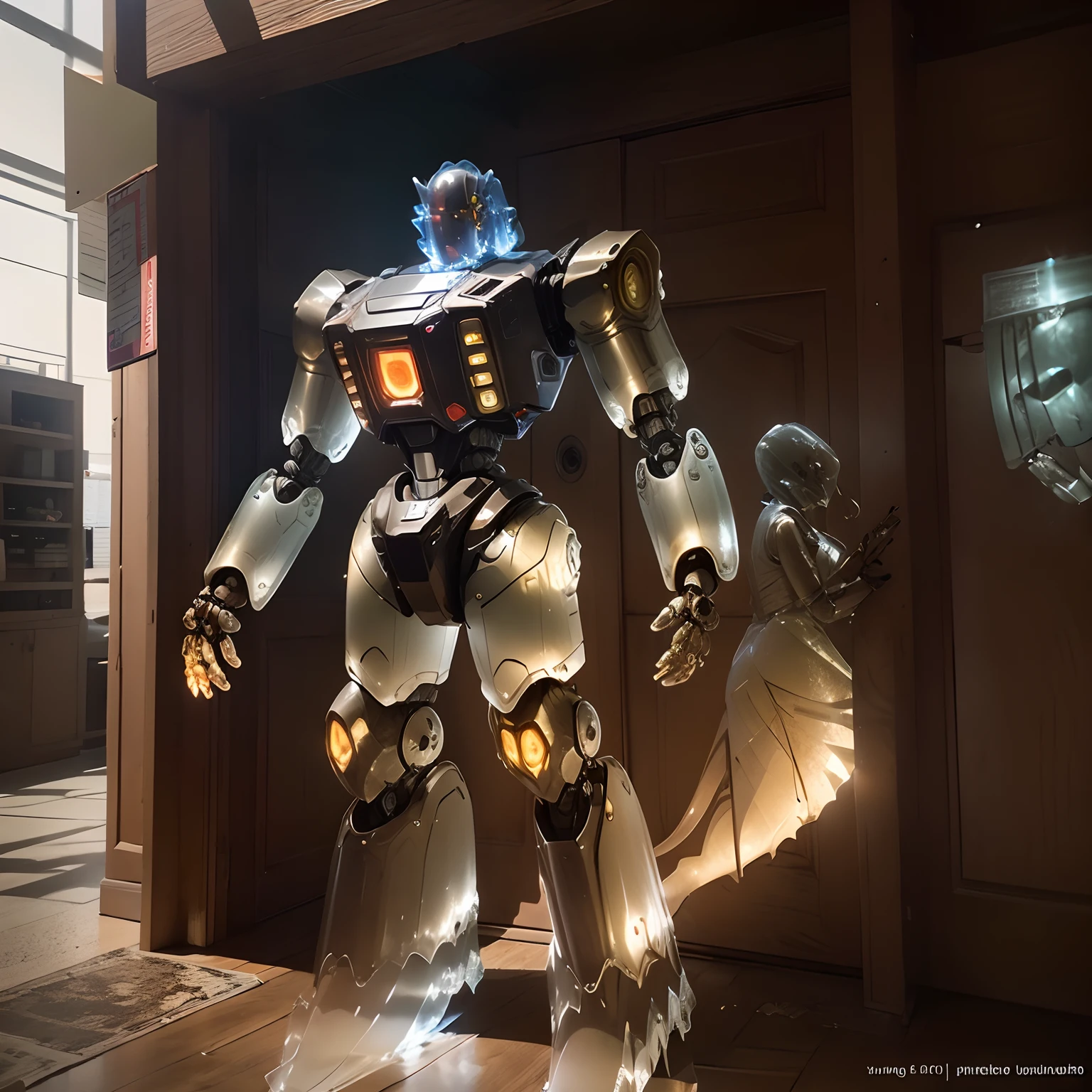 High-Tech Gundam,Gears of War,(((((Translucent robot)))))