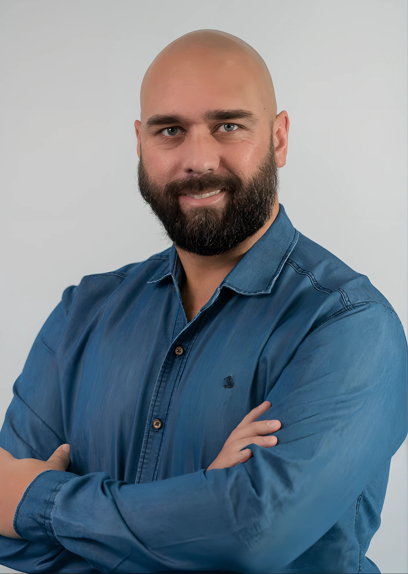 Homem com barba e camisa azul posando para foto, Pablo Oliveira, david rios ferreira, icaro carvalho, foto de perfil profissional, Condutor de Ene, marco bucci, George Doutsiopoulos, Directed by: Juan O'Gorman, foto de um homem, Carmelo Blandino, Boris Vallego, Directed by: Alejandro Obregon
