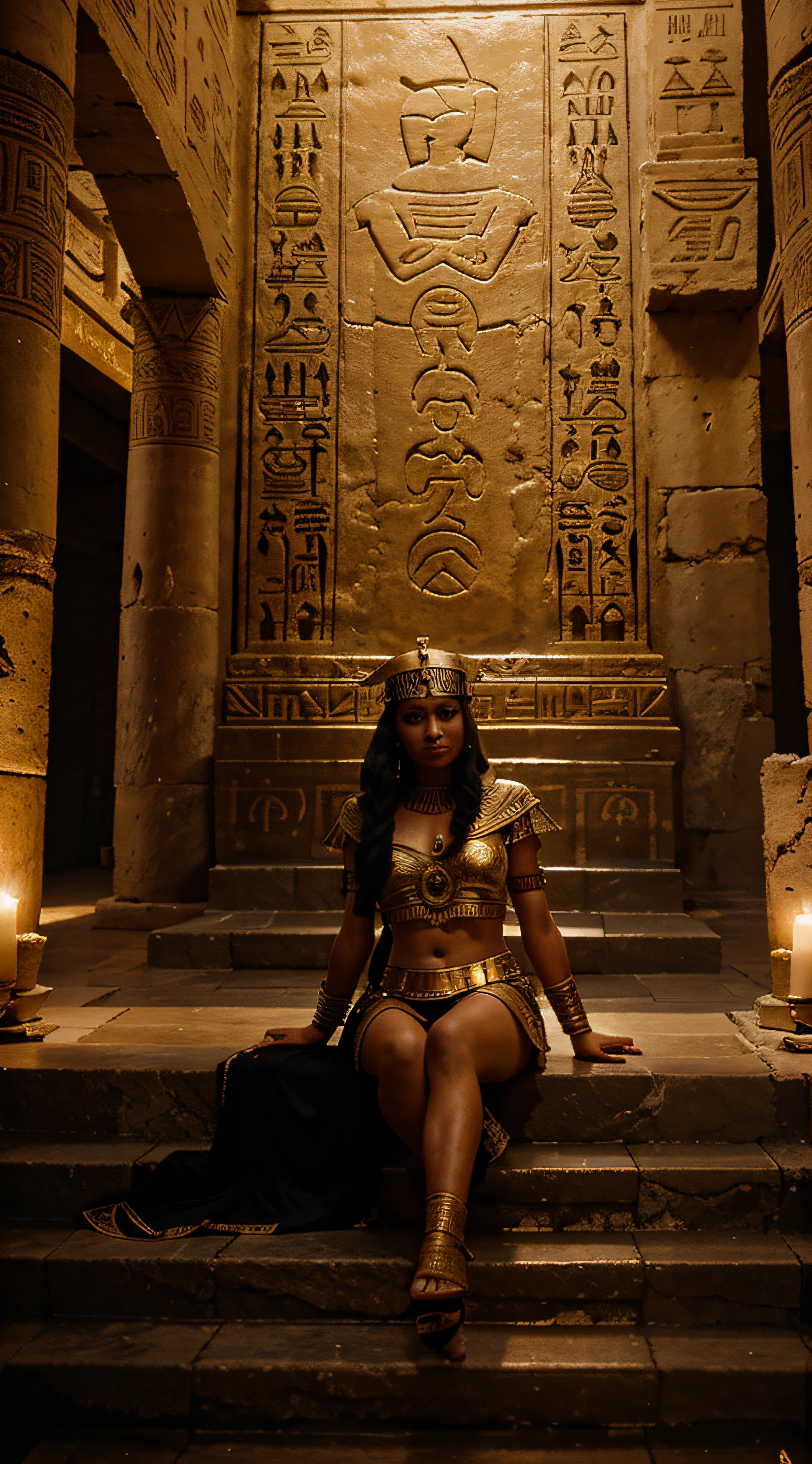 create a very ancient looking  female statue from Egypt in sexual positions
