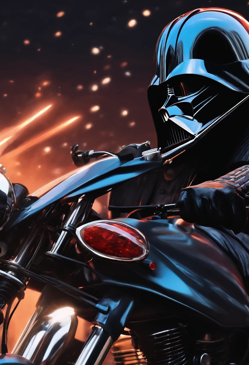 flat color,{{{japonica,motion lines}}},Fist of the North Star Darth Vader Fusion Jaggi Jagi and Motorcycle Motorcycle engine sound