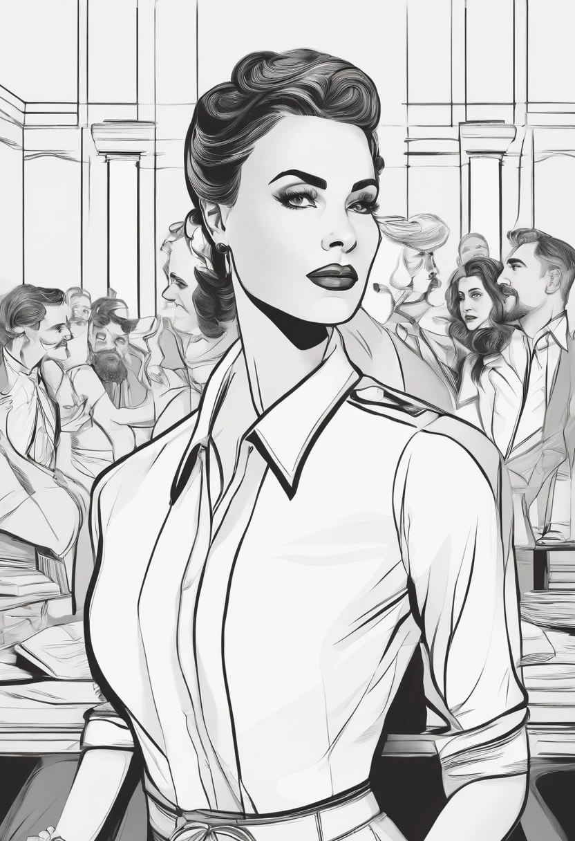 Em frente a um painel da empresa escrito ComfortStar, There are three people. Um homem alto a esquerda de camisa, a short woman in the middle of a white blouse and badge and a man on the right side in a white shirt with a beard.