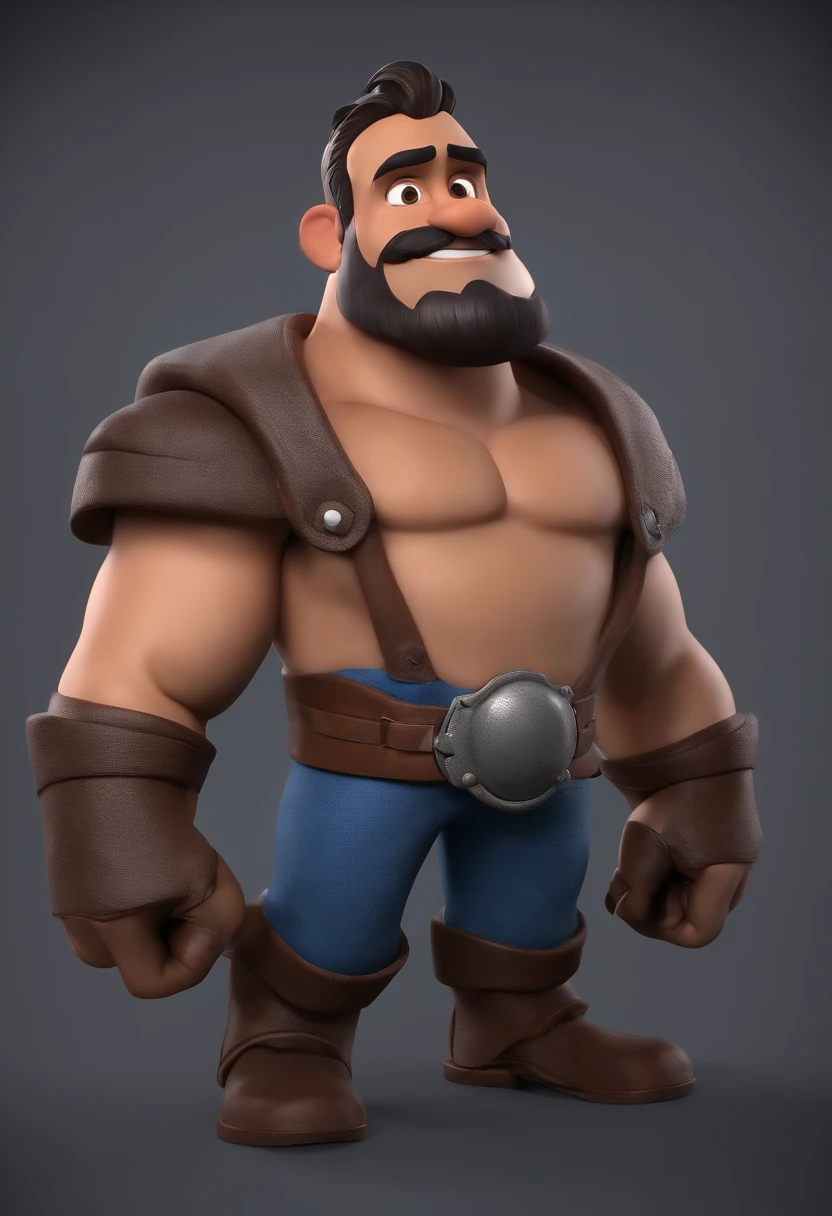 Personagem de desenho animado de um homem careca e barba escura e uma camisa azul, animation character, segurando uma caneca de chopp , Caractere estilizado, animation style rendering, 3D estilizado, Arnold Maya render, 3 d render stylized, toon render keyshot, Personagem 3D, Personagem 3D, 3d rendering stylized, 3 d character render, personagem de desenho animado, Personagem de close up, Pose de personagem, (Estilo Pixar) (master part:1.2) (Bokeh) (best quality) (pele detalhada) (textura detalhada) (8k) (argila) (Cinematic lighting) (foco nítido