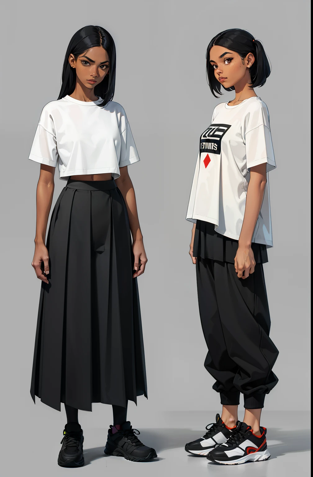 maquiagem, mascara, Lips are soft or colored, fundo preto simples, minimalismo, monotone, paletas de cores vivas, limpo, Crisp drawings, silhuetas fluidas, Streetwear skirts and pants, Streetwear skirts and pants, camisas e blusas, Asymmetric, geometric, Simple and minimalist accessories, Designs diferentes,  silhuetas simples, estilo de rua, streetwear, fundo liso, simple lighting, moda streetwear, Folha de modelo