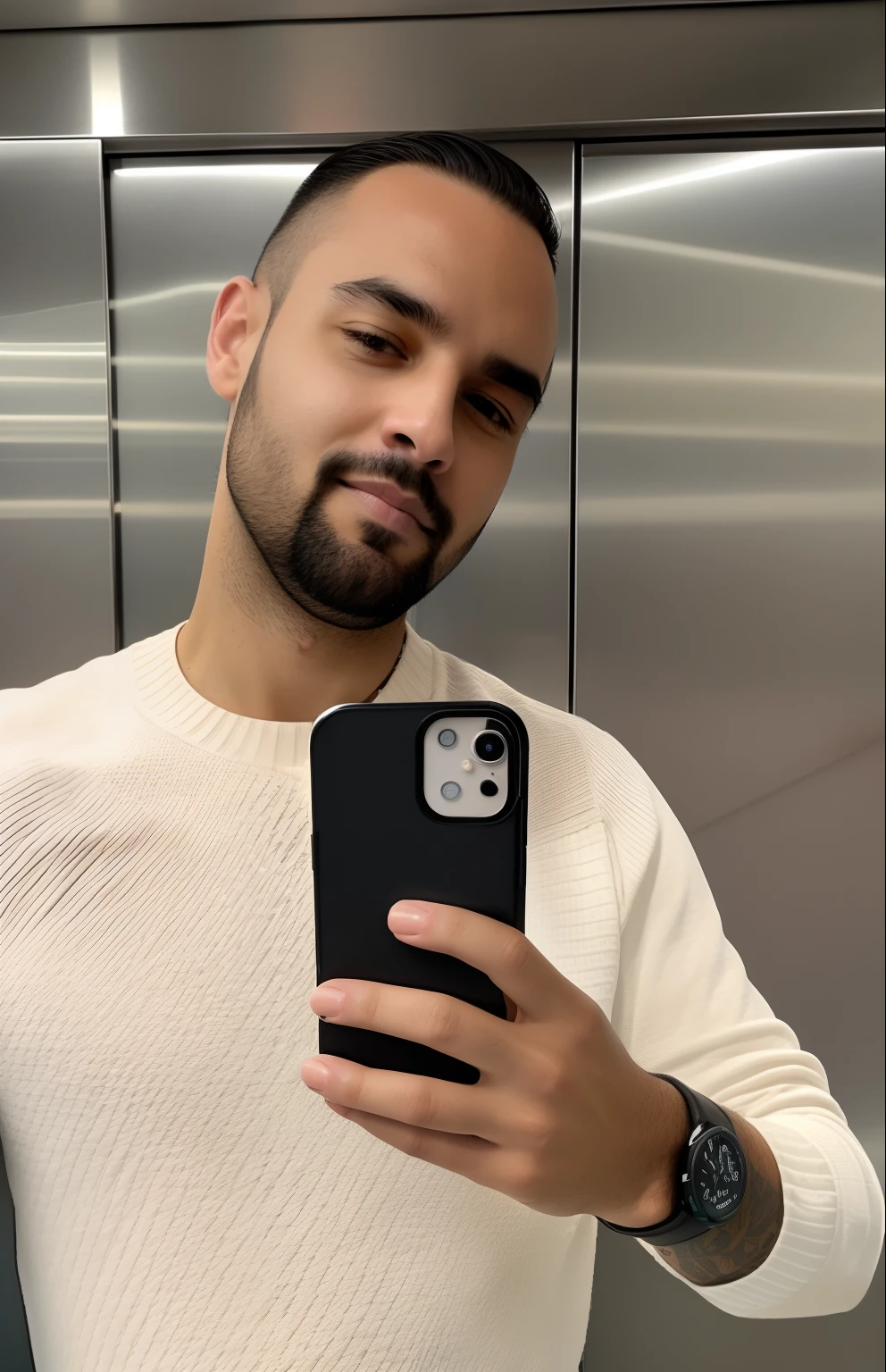 Araffe Homem tirando uma selfie em um elevador, selfie de um homem, iphone selfie, Fotografia selfie 8k