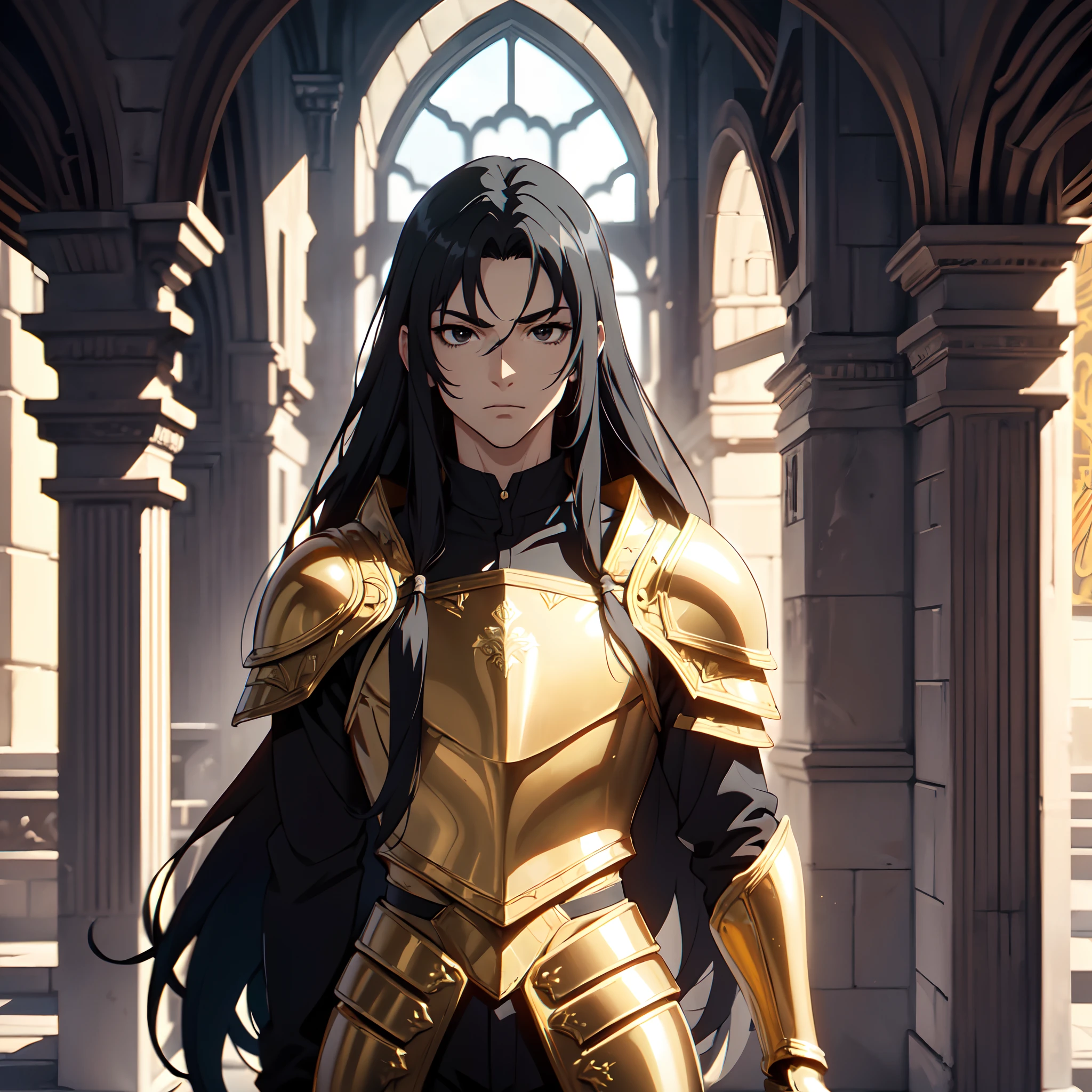 128K Ultra High Definition,
128K Ultra High Quality,
128K Ultra High Resolution,
Best Definition,
Best Quality,
Best Resolution,
Perfectly Detailed,
Perfectly Designed,
Extremely Detailed,
Extremely Designed,
Hyper Detailed,
Hyper Definition,
Hyper Quality,
Hyper Resolution,
Masterpiece,
(((Anime))),
Body Shot,
(((Boy))),
Handsome,
Muscular Body,
(((Black Long Hair))),
(((Black Eyes))),
(((Hyper Detailed & Perfectly Designed With Ultra High Quality Gold Warlord Armor))),
(((Inside Of Medieval Royal Palace Background Scenery))),