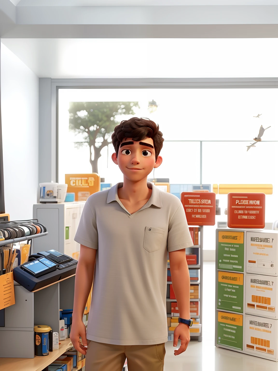 There's a man standing in a store with a laptop, Directed by: Samuel Silva, Me ajuda, heron preston, taken in the early 2020s, Directed by: Daniel Lieske, Directed by: Jakob Gauermann, Tyler, Carregado, Nick Silva, maximus jacobs, Brandon, Riyahd Cassiem, Brad, Tim, Alex Flores, Directed by: Emerson Silva