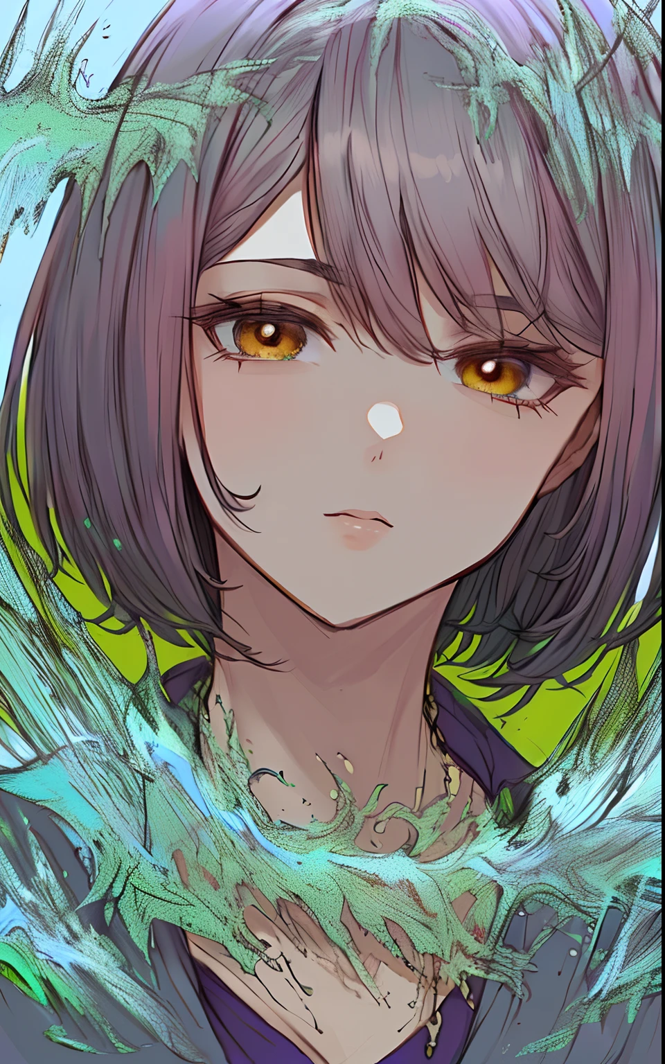 Menina anime com longos cabelos vermelhos e uma camisa branca e gravata preta, retrato detalhado da menina do anime, menina anime retrato, Retrato de uma garota de anime, retrato da menina anime, retrato estilo anime, Sayori, ( ( ( Yoh Yoshinari ) ) ), tou, Retrato da menina do anime, [[[[Evil sortoudo]]]], retrato anime