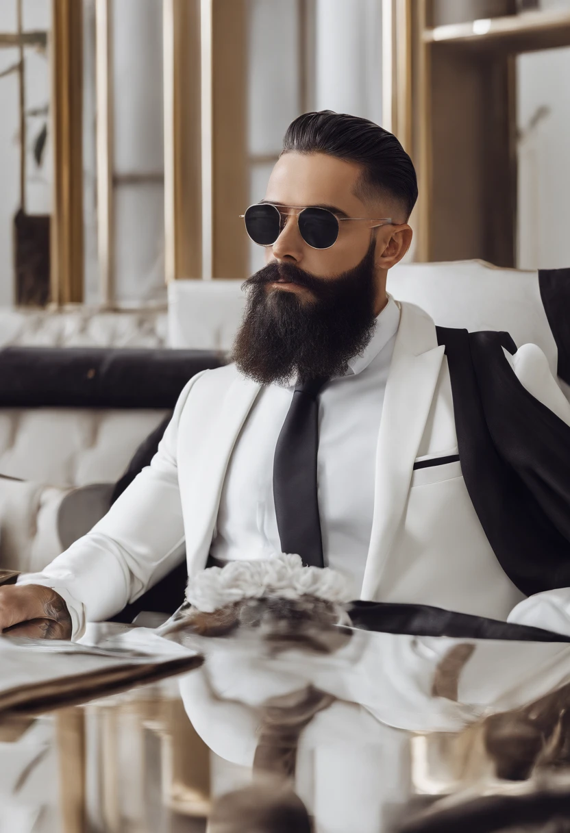 homem rosto arredondado pouca barba pouco cabelo usando oculos