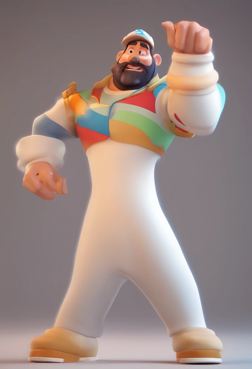 Estilo Pixar: Velho com barba e cabelos brancos, personagem representando Deus, 3D Poster,Disney