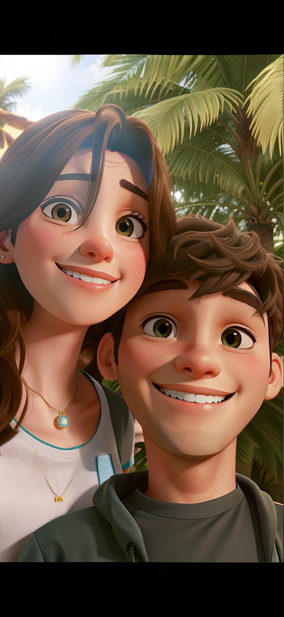 Casal em casa sorrindo