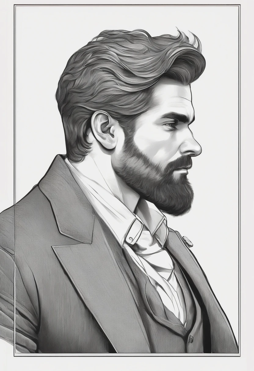 en haut、Faire un bel homme noir de 30 ans face camera, (Utilisez une barbe,) Attractive and serious look, cheveux noirs courts, Elegant and elegant, Shave Tightly Fitting in Suit and Strong Body, (highly quality, Realistic images), Dark and light black on image background, Style de film, ((premier quality, 8k, tmasterpiece), Ultra High Definition Photo, (Beautiful detailed faces, detail skin texture, Hyperdetailed body:1.1)