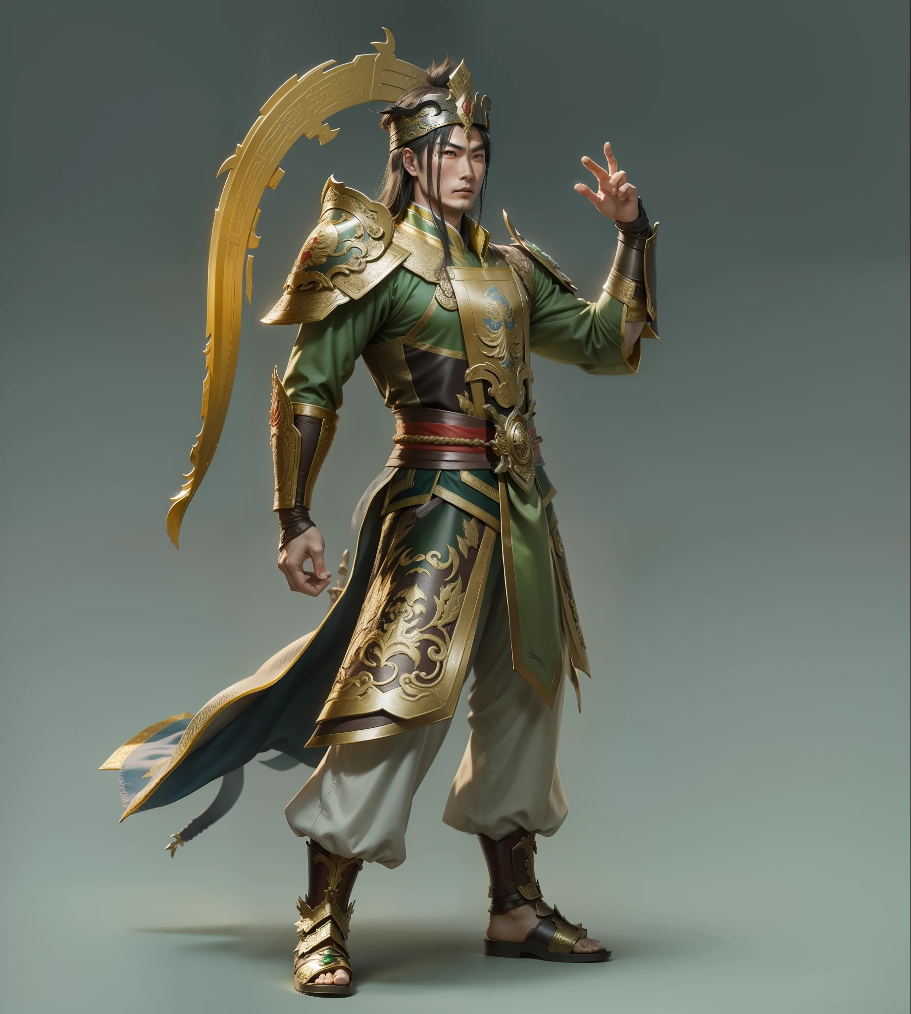 The image of Ma Chao in the Romance of the Three Kingdoms, the highest resolution, the best quality, holding a spear
