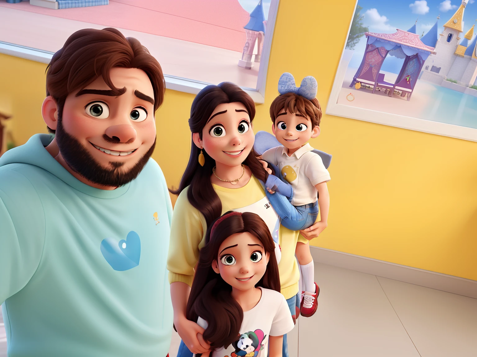 l Happy family equal to Disney movie love