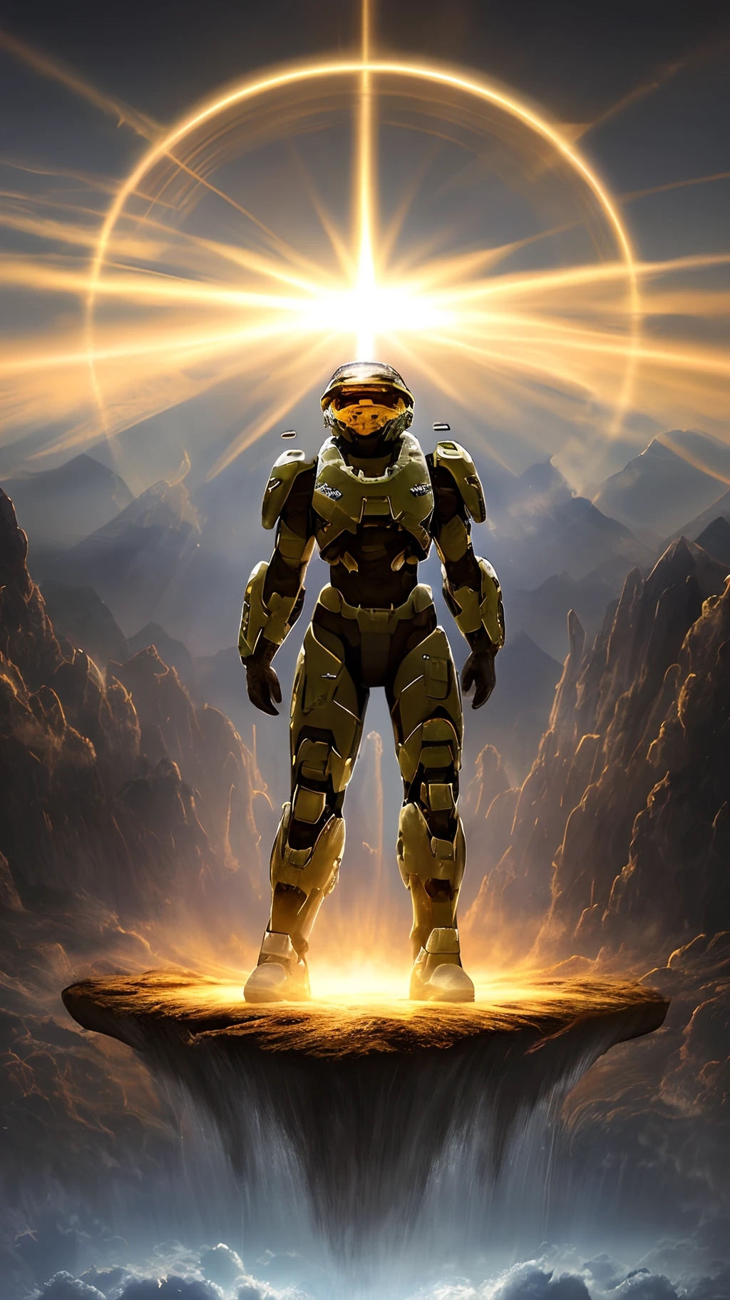 Create for me the image which the best represent that ,, The Halo Effect „ , that have to be really realistic