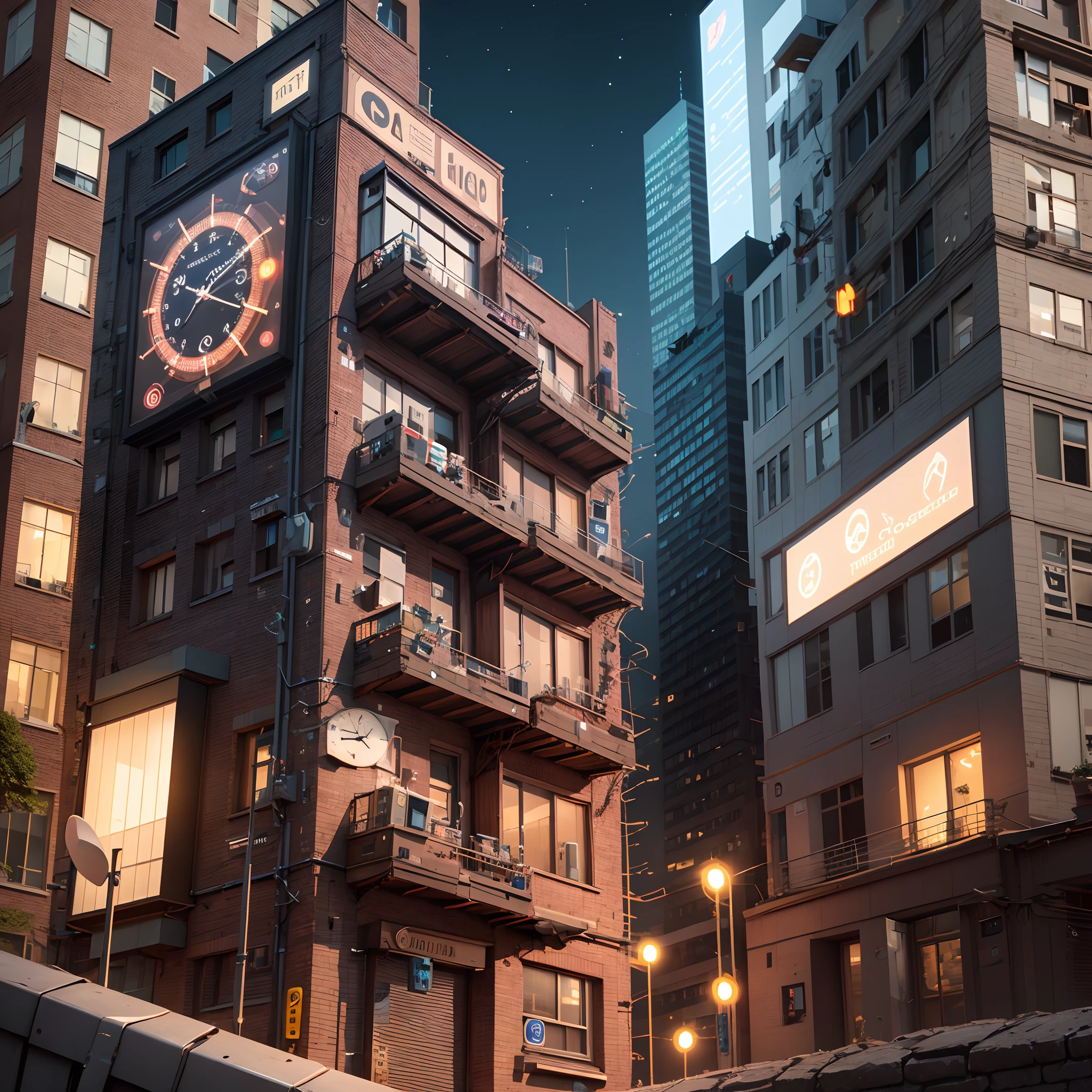 Mechanical Alarm clock ⏰, 3d, showing day and night on its screen 🌃,