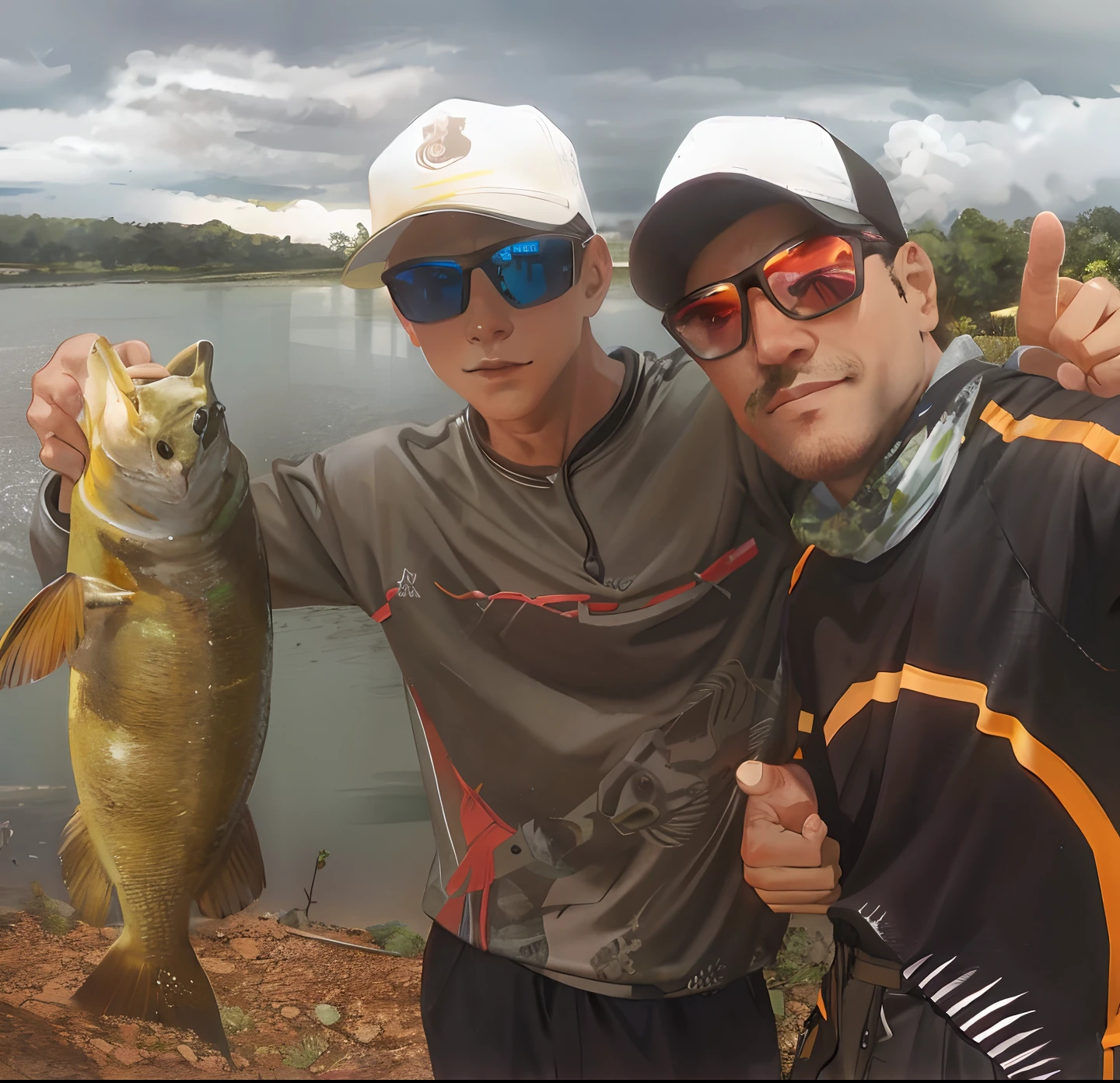 Dois meninos, pesca