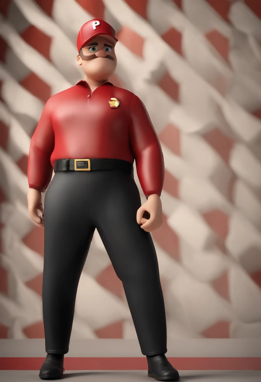 Cartoon character of a man wearing black cap and a shirt with red and black stripes horizontally, um personagem animado, Caractere estilizado, animation style rendering, 3D estilizado, Arnold Maya render, 3 d render stylized, toon render keyshot, Personagem 3D, Personagem 3D, 3d rendering stylized, 3 d character render, personagem de desenho animado, Personagem de close up, Pose de personagem, (Estilo Pixar) (master part:1.2) (Bokeh) (best quality) (pele detalhada) (textura detalhada) (8k) (argila) (Cinematic lighting) (foco nítido,Senta e vaza a parte superior do corpo, pescando peixe na praia