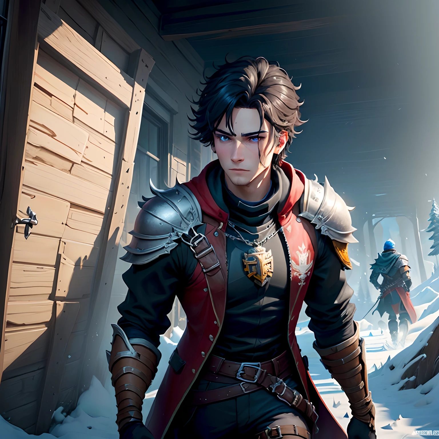 Un mélange entre le roi des glaces de Fortnite et le chevalier noir de Fortnite