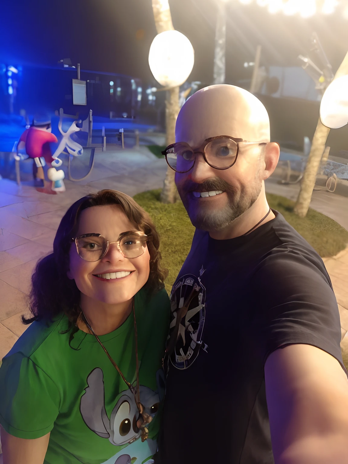Casal como personagem pixar
