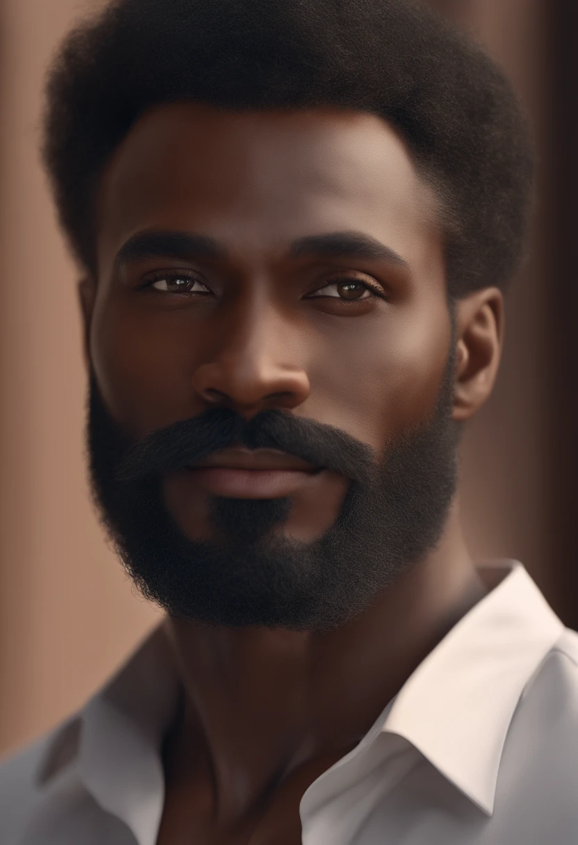 A muscular African man with a beard and mustache in a white shirt., bestquality,10,10,A very attractive man with a beard., Hair on the face that is well groomed., kawaii, breathtaking, Realstic, Ultra-realistic visuals, Natural mustache, old male,soft portrait shot 8 k, Very detailed portraits, thick mustache,, Realistic style, A thin shiny beard., Short hair, Bart Stop Plain, kawaii, face detailed, Ultra-realistic portraits, Gray Hair,Elegant dress, opened mouth,