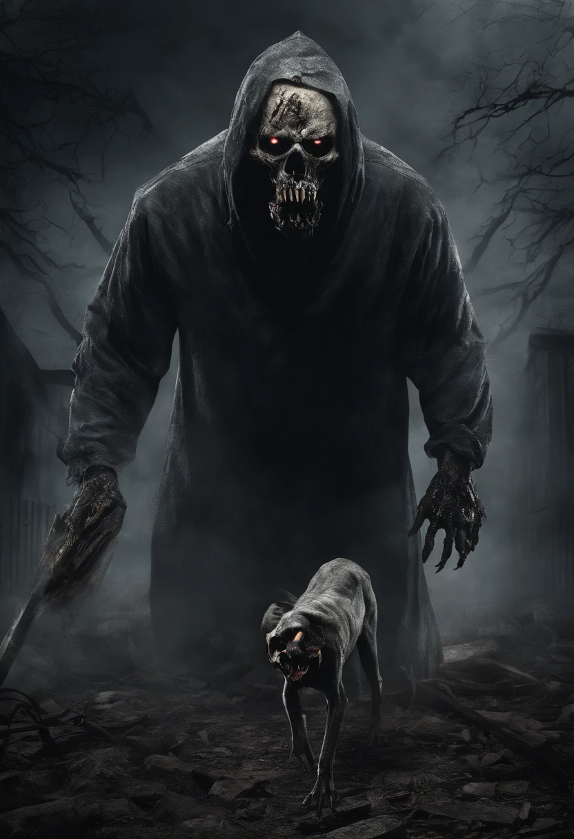 Perro zombi,4k8k,hdr