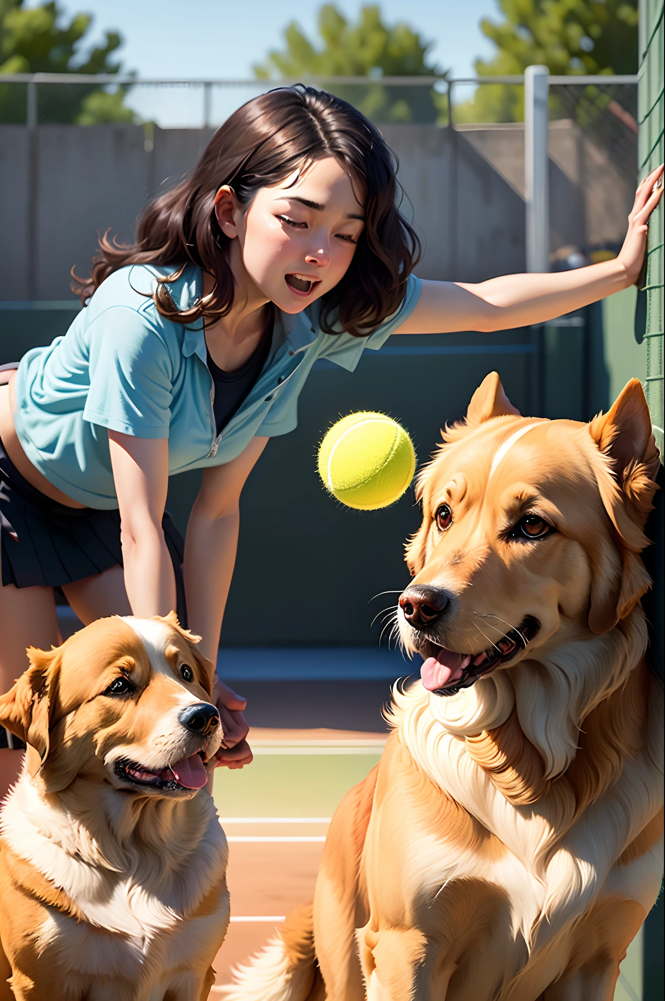 Pixar poster titled “Maggie” with a golden retriever playing with a tennis ball