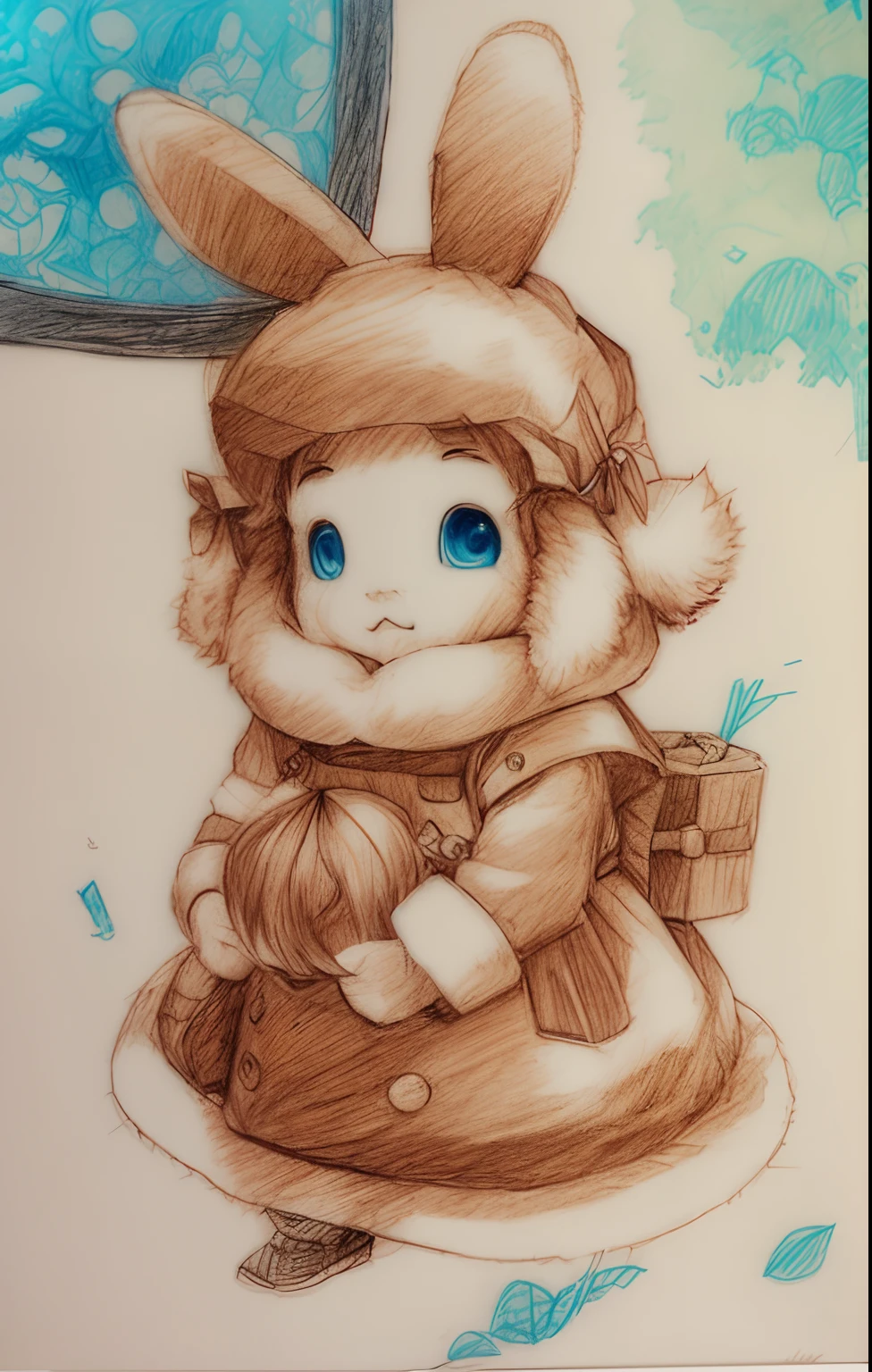 an anime line drawing of linus_sebastian,