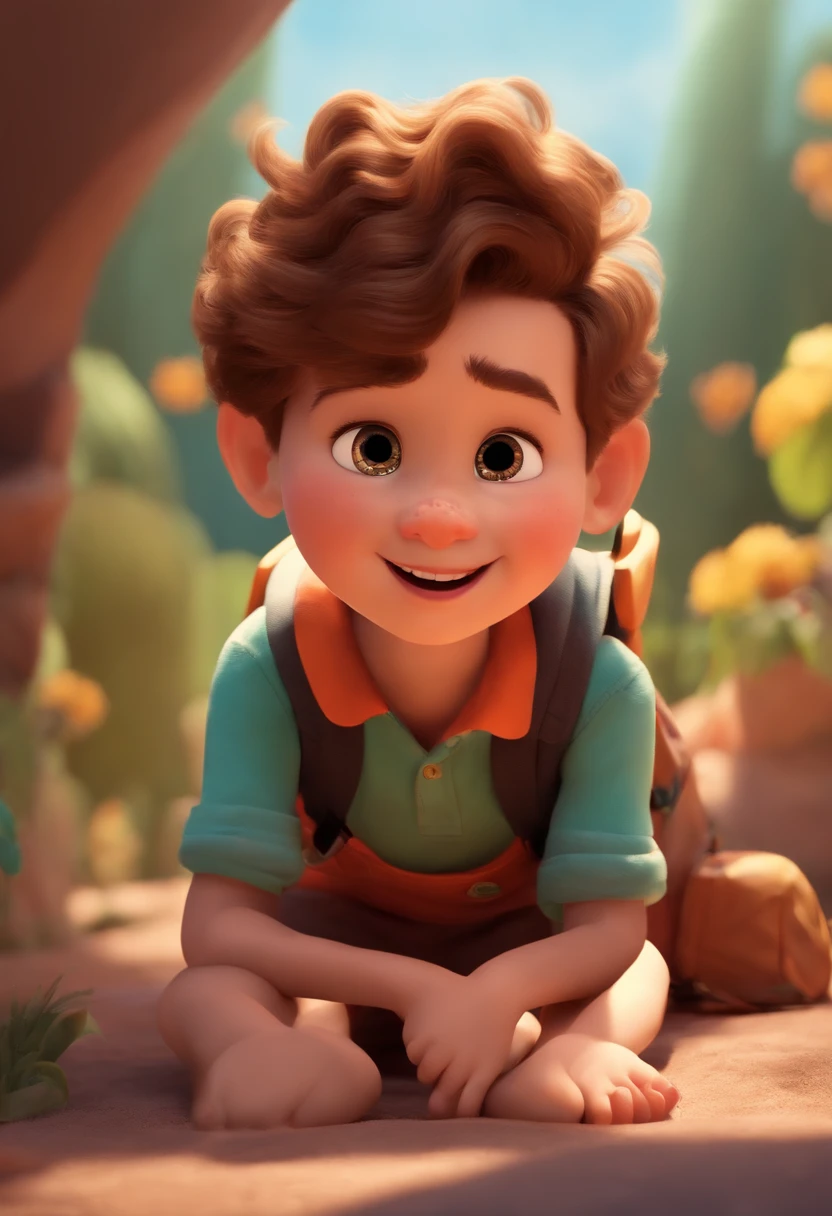 Um filme inspirado na Disney Pixar (TATU COM MOCHILA NA COSTAS AO LADO DO HOMEM VELHO COM CABELOS BRANCOS ) dentro A cena acontece na floresta, TREES WITH VIBRANT COLORS, detalhadas, a arte distinta do estilo PIXAR, descolada e estilosa, Uplighting. 3D-rendering