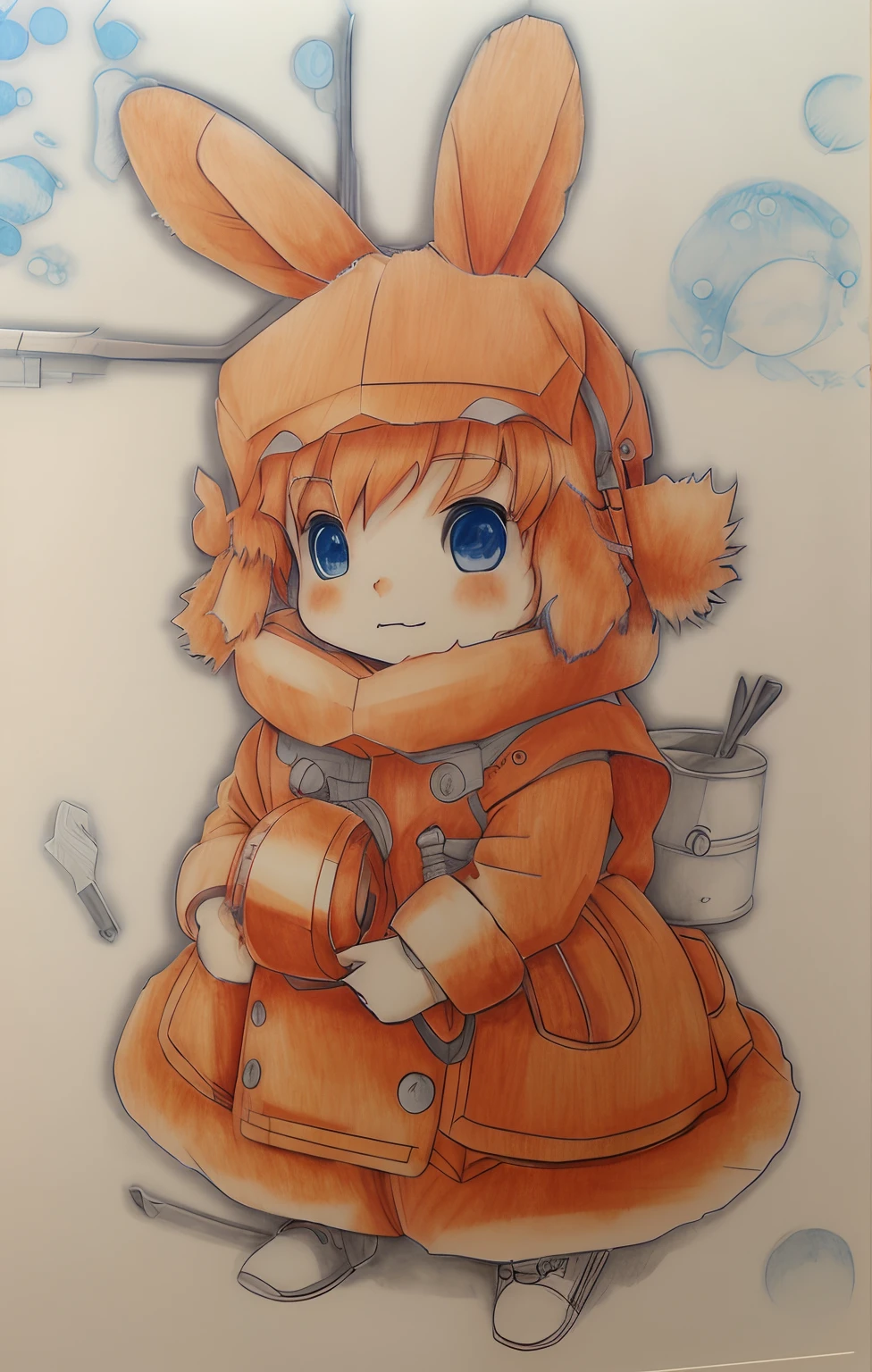 an anime line drawing of linus_sebastian,