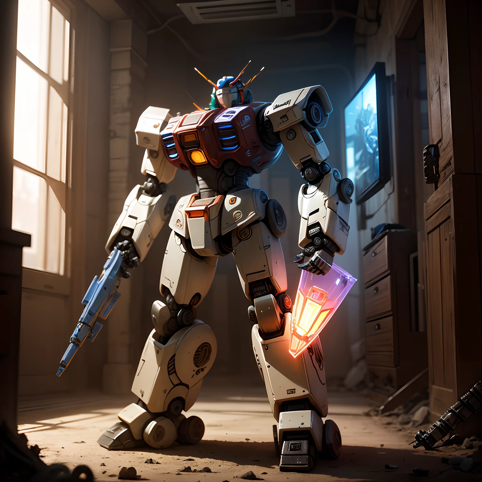 High-Tech Gundam，Gears of War,(((((Translucent robot)))))