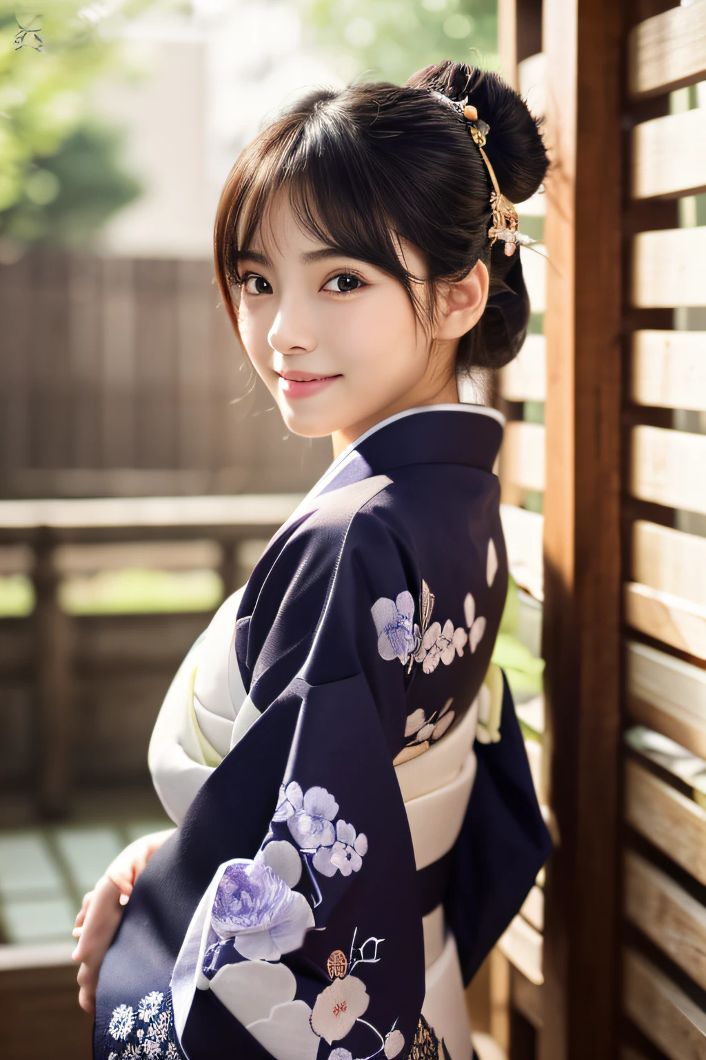 (8K、Raw photography、top-quality、masterpiece:1.2)、ultra-detailliert、超A high resolution、(realisitic、photoRealstic:1.37)、portlate、High-detail RAW color photos、professional photograpy、extremely delicate and beautiful、A highly detailed、 8K Wallpapers、magnifica、finely detail、huge filesize、Official art、Highly detailed CG Unity 8K wallpapers、highly detailed beautiful girl、extra detailed face、extremely detailed eye、highlydetailed skin、extremely detailed fingers、highly detailed nose、highly detail mouth、perfect anatomia、highly detailed back ground、Highly detailed attire、女の子1人、(18year old:1.2)、10 generations、Cute girl s、famous Japan idol、cute little、(small tits:1.2)、Realistic body、小柄、fair white skin、shinny skin、slenderbody、well-styled、A dark-haired、Hair collection、(Pattsun bangs:1.2)、A smile、kawaii、年轻、kawaii faces、Lifelike face、Beautiful eyes、Sauce order、(Kimono:1.4)、Dense embroidery、耳Nipple Ring、(hair adornments:1.2)、eye、cowboy shot、frontage、standing athletic pose、Contrapo、outside of house、(natta:1.4)、A Japanese style、kyoto、Dynamic lighting、Valley、