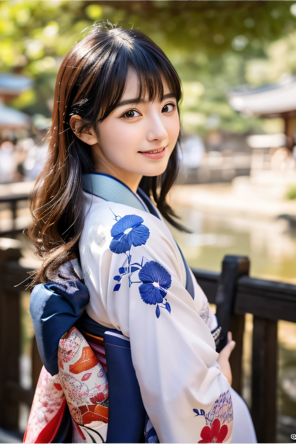 (8K、Raw photography、top-quality、masterpiece:1.2)、ultra-detailliert、超A high resolution、(realisitic、photoRealstic:1.37)、portlate、High-detail RAW color photos、professional photograpy、extremely delicate and beautiful、A highly detailed、 8K Wallpapers、magnifica、finely detail、huge filesize、Official art、Highly detailed CG Unity 8K wallpapers、highly detailed beautiful girl、extra detailed face、extremely detailed eye、highlydetailed skin、extremely detailed fingers、highly detailed nose、highly detail mouth、perfect anatomia、highly detailed back ground、Highly detailed attire、女の子1人、(18year old:1.2)、10 generations、Cute girl s、famous Japan idol、cute little、(small tits:1.2)、Realistic body、小柄、fair white skin、shinny skin、slenderbody、well-styled、A dark-haired、Hair collection、(Pattsun bangs:1.2)、A smile、kawaii、年轻、kawaii faces、Lifelike face、Beautiful eyes、Sauce order、(Kimono:1.4)、Dense embroidery、耳Nipple Ring、(hair adornments:1.2)、eye、cowboy shot、frontage、standing athletic pose、Contrapo、outside of house、(natta:1.4)、bathrobe、kyoto、Dynamic lighting、Valley、